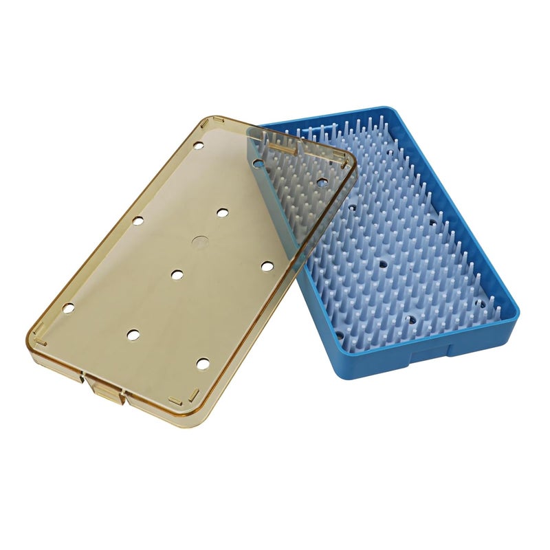 EustomA Autoclavable Instruments Sterilization Tray Case Plastic with Silicone Mat Storage Box S/M/L Size for Instruments/Tools (S) - Image 1